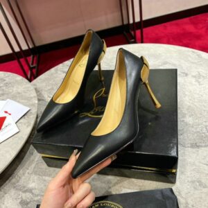 Christian Louboutin Pumps for Women in Sleek Leather with Iconic Red Sole