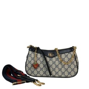 Gucci Replica Ophidia Handbag in Beige Canvas with Blue